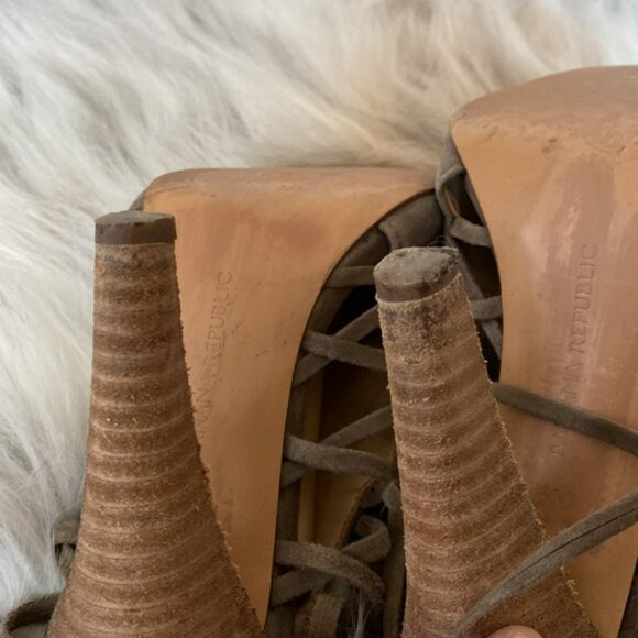 Banana Republic Hello Sole Mate open-toe suede leather booties size 7.5 - Picture 11 of 15